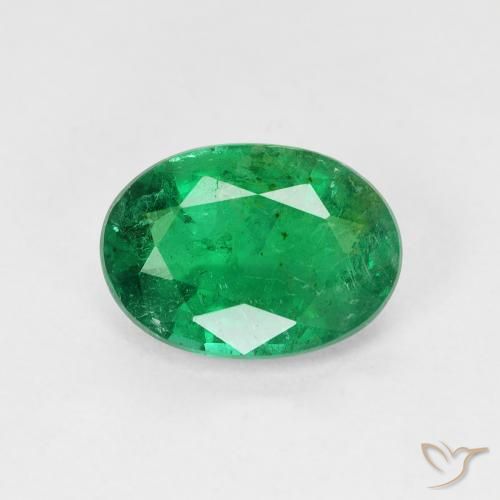 1.83ct 자연스러운 쿨 그린 에메랄드, 타원형, SI-I1