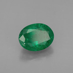 1.99캐럿 천연 그린 에메랄드, 타원형 컷, 9.2×7 mm, VS-SI