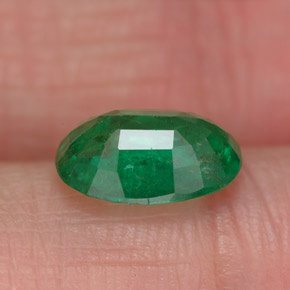 1.72캐럿 천연 미디엄 그린 에메랄드, 타원형 컷, 9.4×7 mm, VS-SI