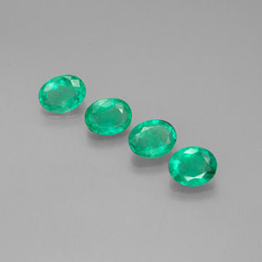캐럿 천연 그린 에메랄드 보석, 타원형 컷, 5×4.1 mm, SI