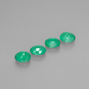 캐럿 천연 그린 에메랄드 보석, 타원형 컷, 5×4.1 mm, SI