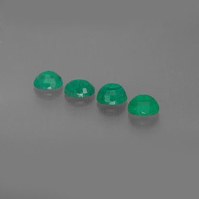 캐럿 천연 그린 에메랄드 보석, 타원형 컷, 5.2×4.2 mm, SI