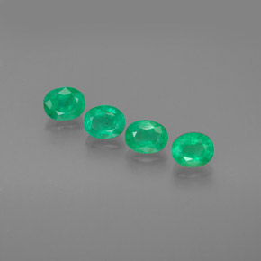 캐럿 천연 그린 에메랄드 보석, 타원형 컷, 5.1×4.1 mm, SI