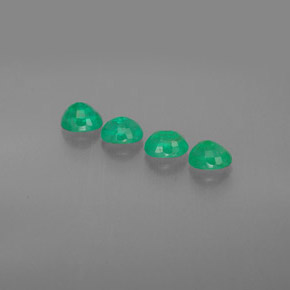 캐럿 천연 그린 에메랄드 보석, 타원형 컷, 5.1×4.1 mm, SI