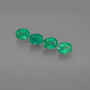 캐럿 천연 그린 에메랄드 보석, 타원형 컷, 5.2×4.2 mm, SI