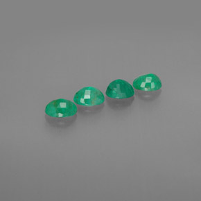 캐럿 천연 그린 에메랄드 보석, 타원형 컷, 5.2×4.2 mm, SI