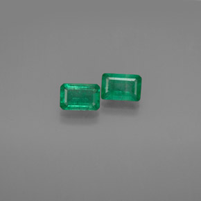 캐럿 천연 그린 에메랄드 보석, 에메랄드 컷, 6×4 mm, SI