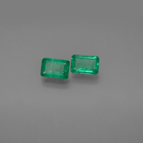 캐럿 천연 그린 에메랄드 보석, 에메랄드 컷, 6×4 mm, SI