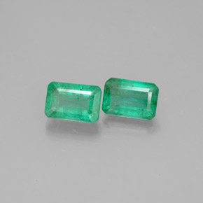 캐럿 천연 그린 에메랄드 보석, 에메랄드 컷, 5.8×3.9 mm, SI