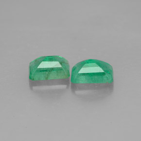 캐럿 천연 그린 에메랄드 보석, 에메랄드 컷, 6×4.1 mm, SI
