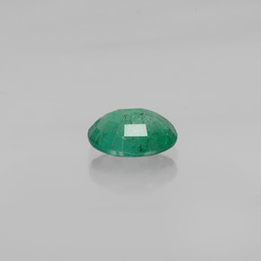 1.18캐럿 천연 그린 에메랄드, 타원형 컷, 8.1×6.1 mm, SI
