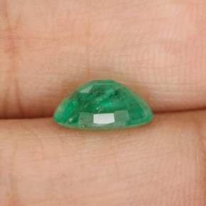 1.54캐럿 천연 그린 에메랄드, 타원형 컷, 8.8×6.8 mm, SI-I1