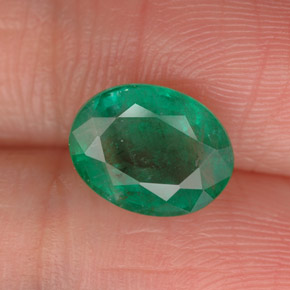 1.78캐럿 천연 그린 에메랄드, 타원형 컷, 9.1×7 mm, SI-I1