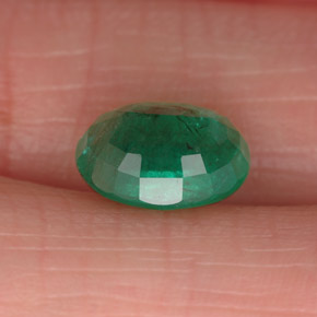 1.78캐럿 천연 그린 에메랄드, 타원형 컷, 9.1×7 mm, SI-I1
