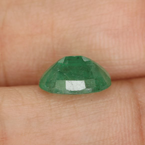 1.61캐럿 천연 그린 에메랄드, 타원형 컷, 8.9×6.9 mm, SI-I1