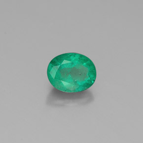 0.39캐럿 천연 그린 에메랄드, 타원형 컷, 5.1×4.1 mm, SI