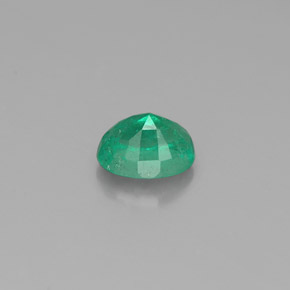 0.39캐럿 천연 그린 에메랄드, 타원형 컷, 5.1×4.1 mm, SI
