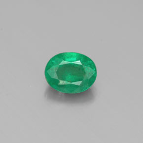 0.38캐럿 천연 그린 에메랄드, 타원형 컷, 5×4 mm, SI
