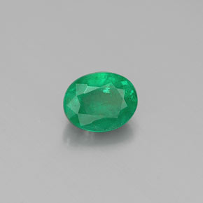 0.38캐럿 천연 그린 에메랄드, 타원형 컷, 5×4 mm, SI