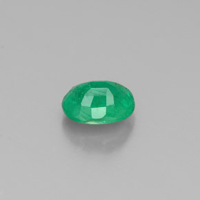 0.38캐럿 천연 그린 에메랄드, 타원형 컷, 5×4 mm, SI