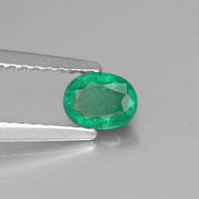 0.36캐럿 천연 그린 에메랄드, 타원형 컷, 5.2×4 mm, SI