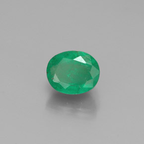 0.43캐럿 천연 그린 에메랄드, 타원형 컷, 5×4.1 mm, SI