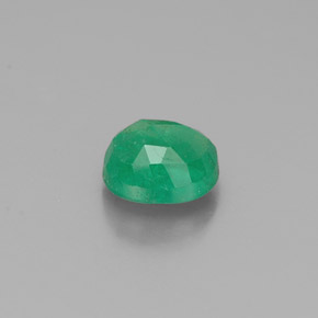 0.43캐럿 천연 그린 에메랄드, 타원형 컷, 5×4.1 mm, SI