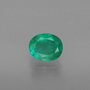 0.36캐럿 천연 그린 에메랄드, 타원형 컷, 5×4.1 mm, SI