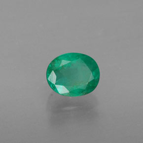 0.36캐럿 천연 그린 에메랄드, 타원형 컷, 5×4.1 mm, SI