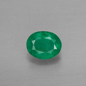 0.36캐럿 천연 그린 에메랄드, 타원형 컷, 5.3×4.2 mm, SI