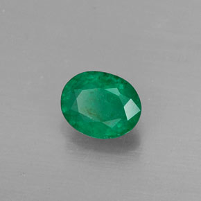0.36캐럿 천연 그린 에메랄드, 타원형 컷, 5.3×4.2 mm, SI