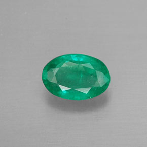 0.46캐럿 천연 그린 에메랄드, 타원형 컷, 6×4.1 mm, SI