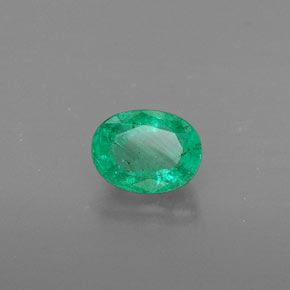 0.37캐럿 천연 그린 에메랄드, 타원형 컷, 5.1×4 mm, SI