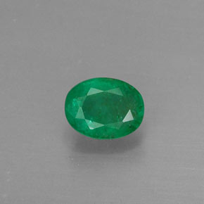 0.33캐럿 천연 그린 에메랄드, 타원형 컷, 5.1×3.9 mm, SI