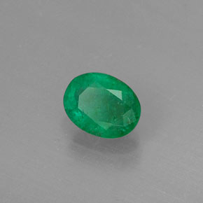 0.33캐럿 천연 그린 에메랄드, 타원형 컷, 5.1×3.9 mm, SI