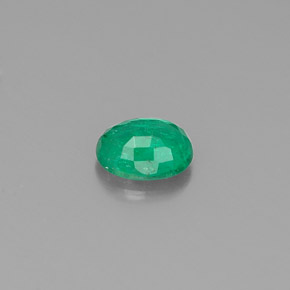 0.33캐럿 천연 그린 에메랄드, 타원형 컷, 5.1×4 mm, SI
