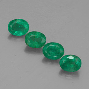 캐럿 천연 그린 에메랄드 보석, 타원형 컷, 5.2×4.1 mm, VS-SI