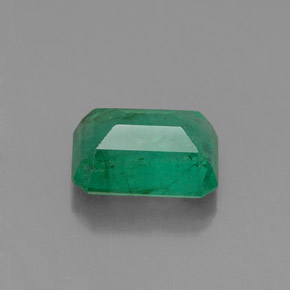 0.98캐럿 천연 그린 에메랄드, 에메랄드 컷, 6.9×5.1 mm, SI-I1