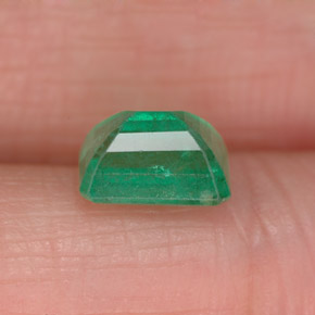 1.18캐럿 천연 그린 에메랄드, 에메랄드 컷, 7×5.1 mm, SI-I1