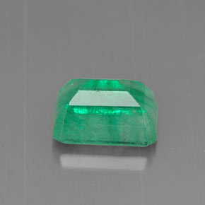 1.05캐럿 천연 그린 에메랄드, 에메랄드 컷, 6.9×5.1 mm, SI-I1