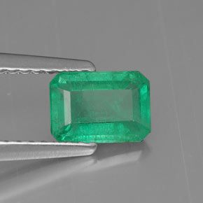 0.75캐럿 천연 그린 에메랄드, 에메랄드 컷, 6.7×4.8 mm, SI-I1