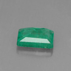 0.97캐럿 천연 그린 에메랄드, 에메랄드 컷, 7.2×5.1 mm, SI-I1