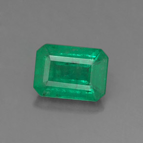 0.87캐럿 천연 그린 에메랄드, 에메랄드 컷, 6.8×5 mm, SI-I1