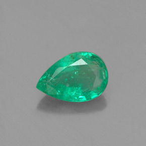 0.34캐럿 천연 그린 에메랄드, 배 모양, 5.9×4 mm, SI-I1