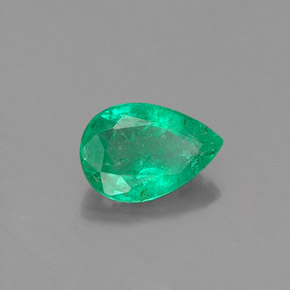 0.34캐럿 천연 그린 에메랄드, 배 모양, 5.9×4 mm, SI-I1