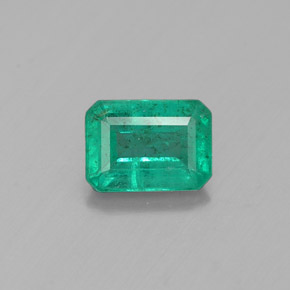 0.84캐럿 천연 그린 에메랄드, 에메랄드 컷, 6.9×5 mm, SI