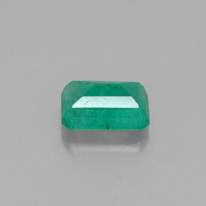 0.91캐럿 천연 그린 에메랄드, 에메랄드 컷, 6.9×4.9 mm, SI