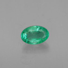 0.42캐럿 천연 그린 에메랄드, 타원형 컷, 6.1×4 mm, SI-I1