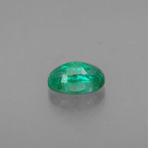 0.49캐럿 천연 그린 에메랄드, 타원형 컷, 6.1×4 mm, SI