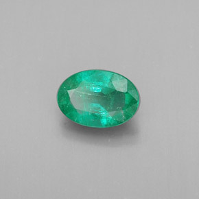 0.35캐럿 천연 그린 에메랄드, 타원형 컷, 6×4.2 mm, SI